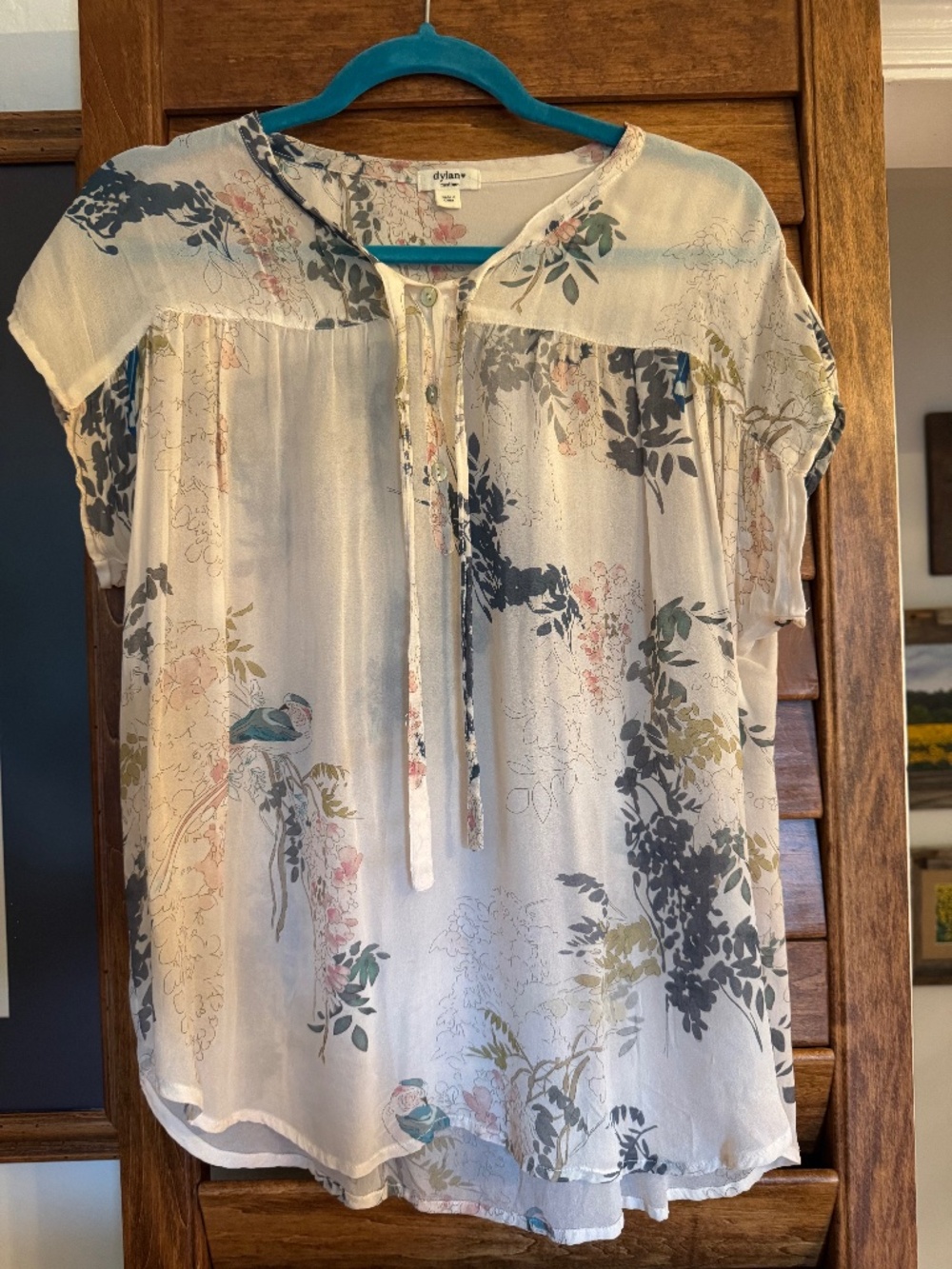 Dylan short sleeve viscose blouse